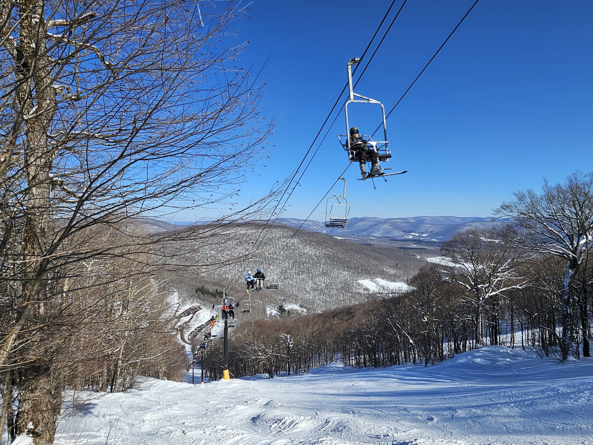 happy skiers