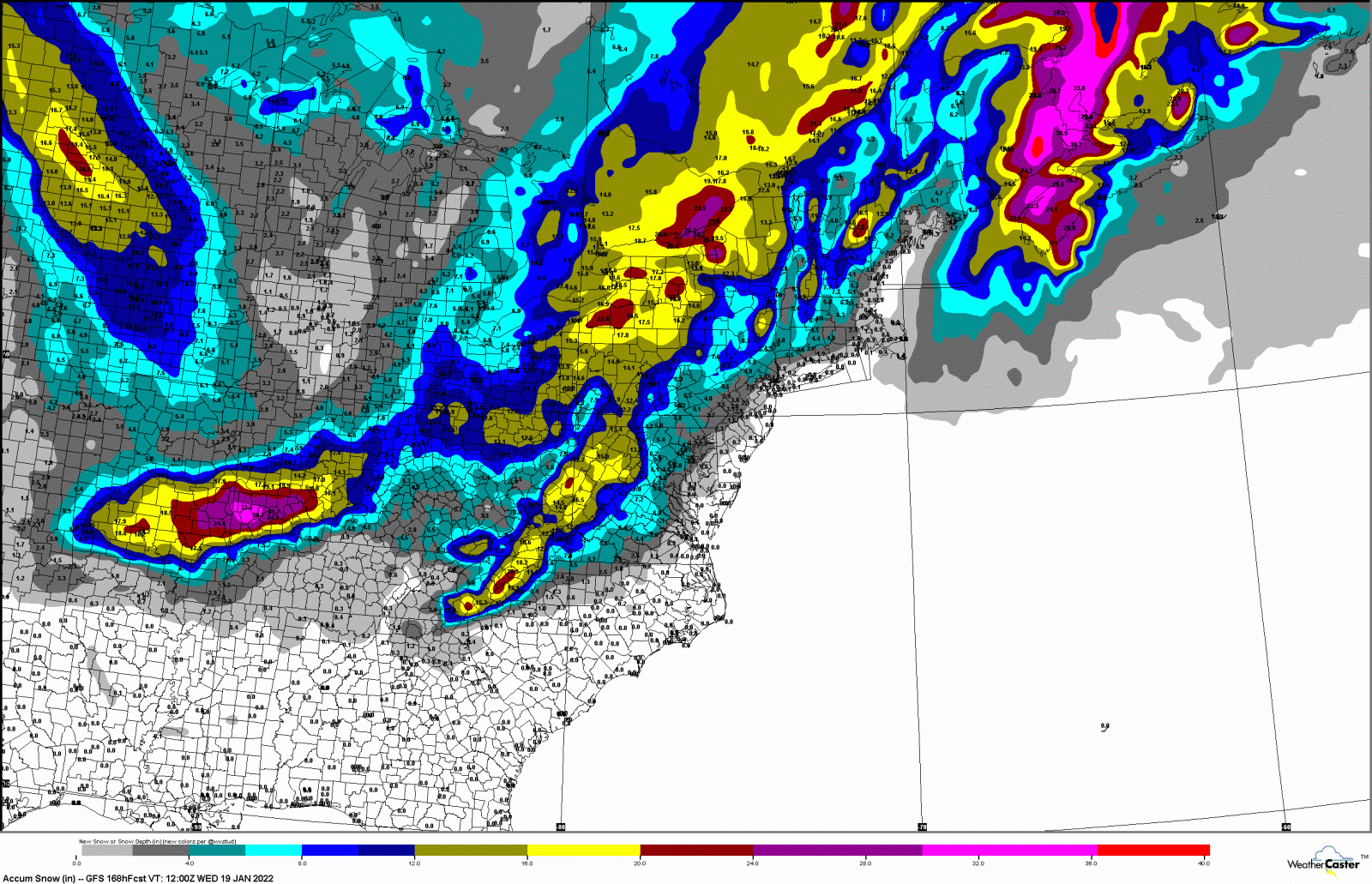 EASTERN-US_GFS_SFC_ACCUM-SNOW-PLOTS_168HR