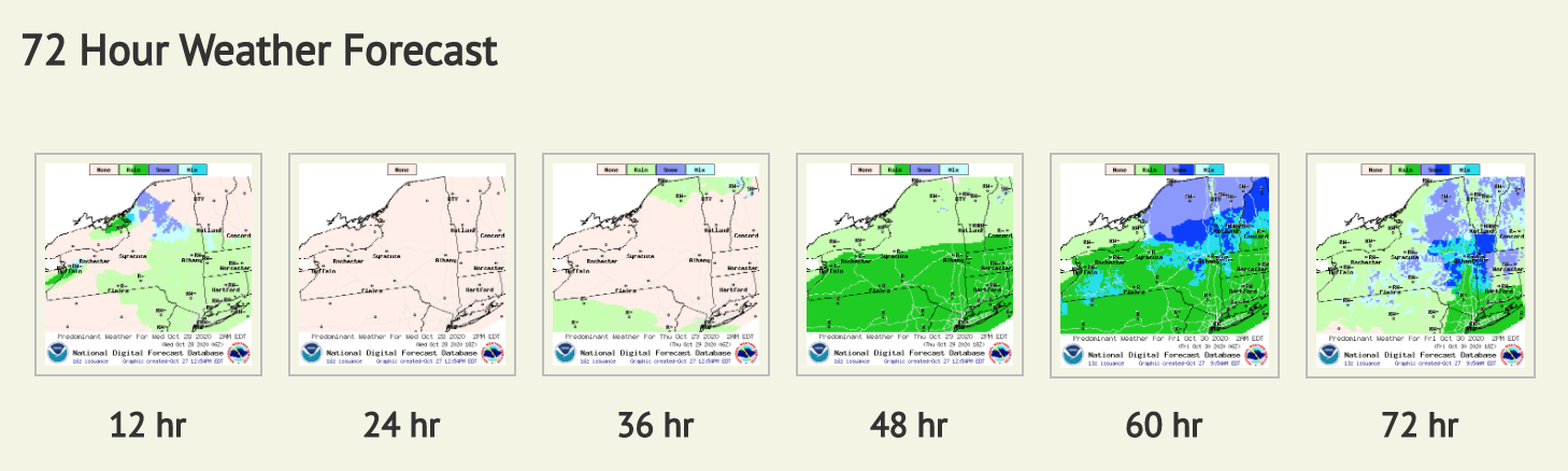 NY 72 Hour Forecast