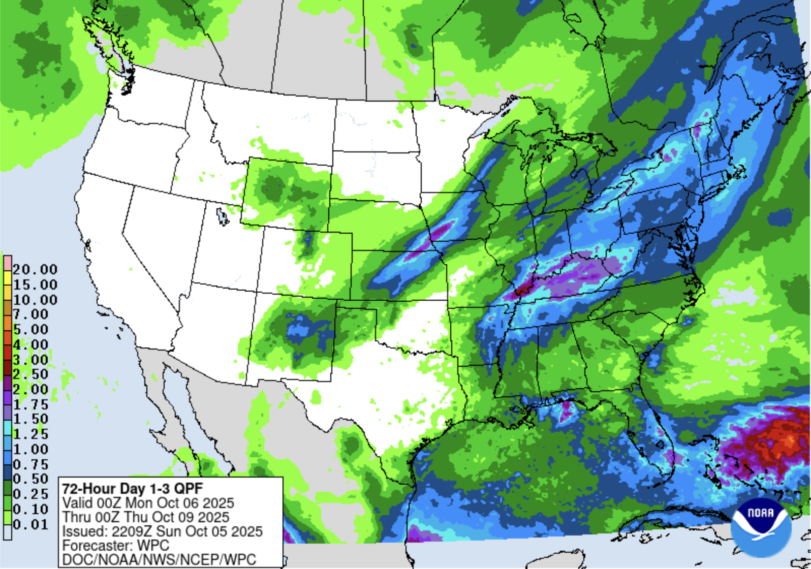 72 Hour QPF