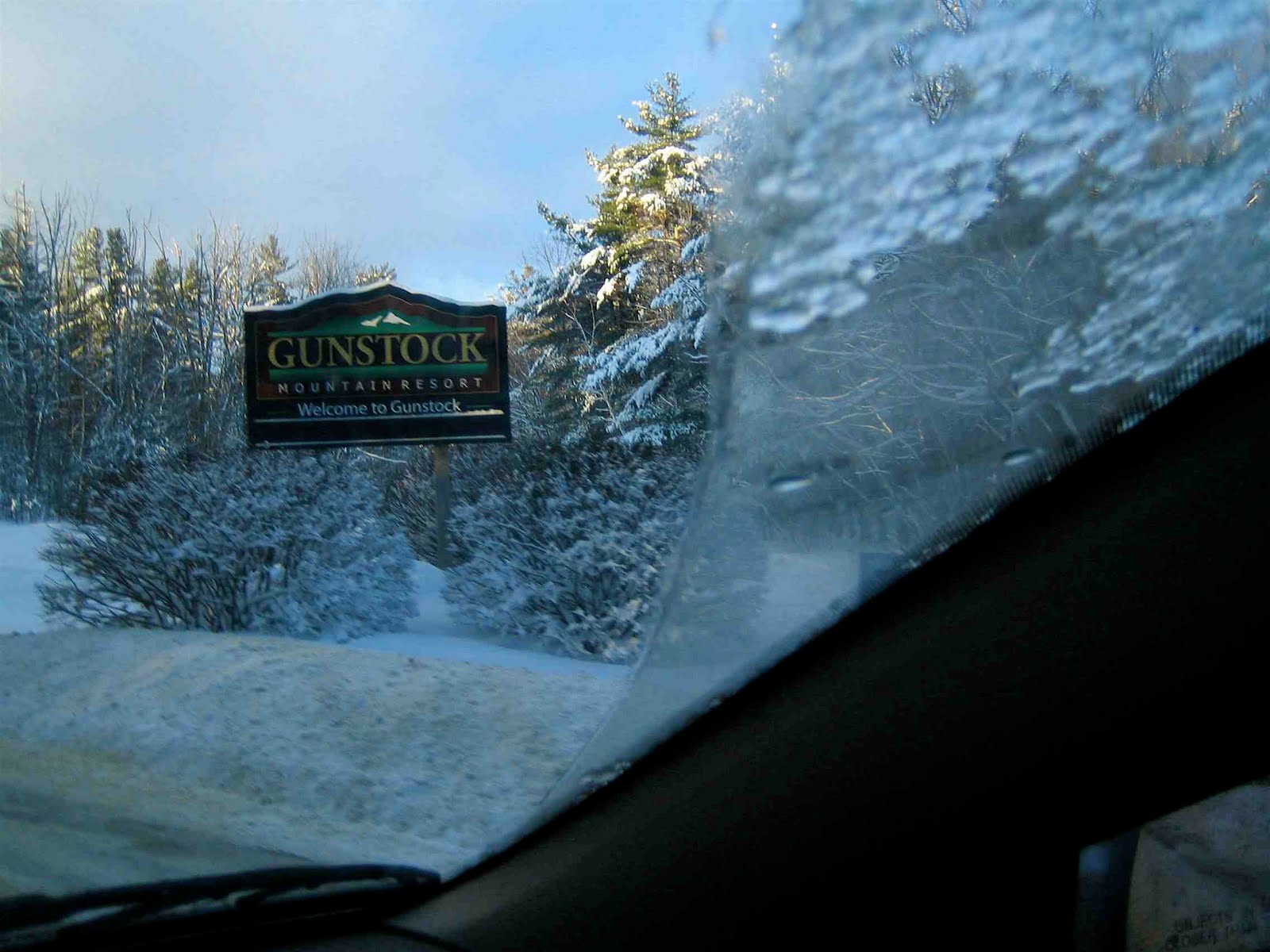 Entrance to Gunstock resort.