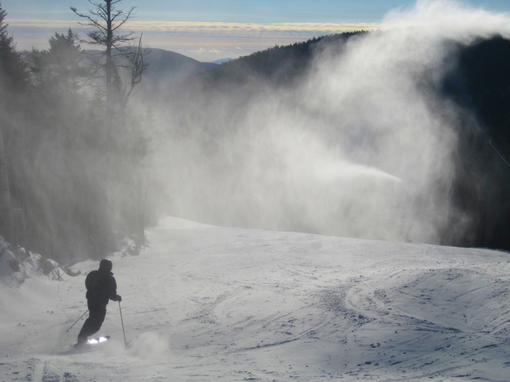 Early Season Snowmaking at Gore Mountain.