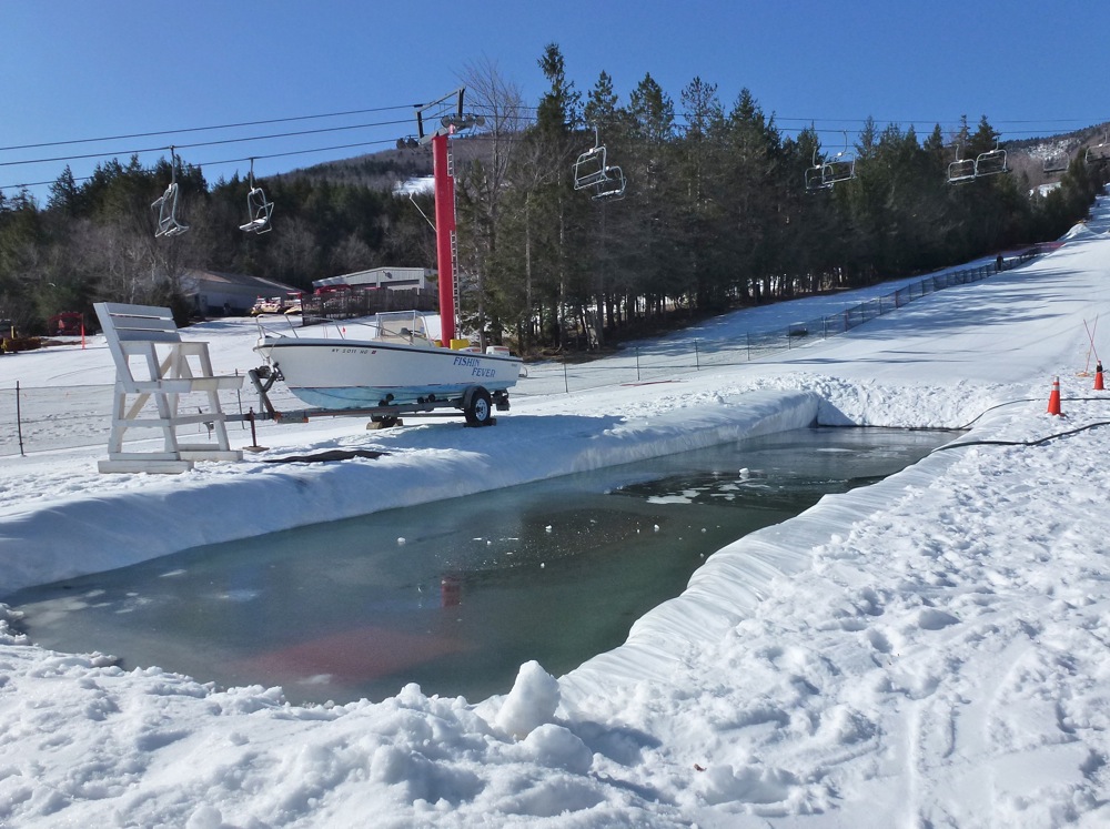 frozen pond skimming pond