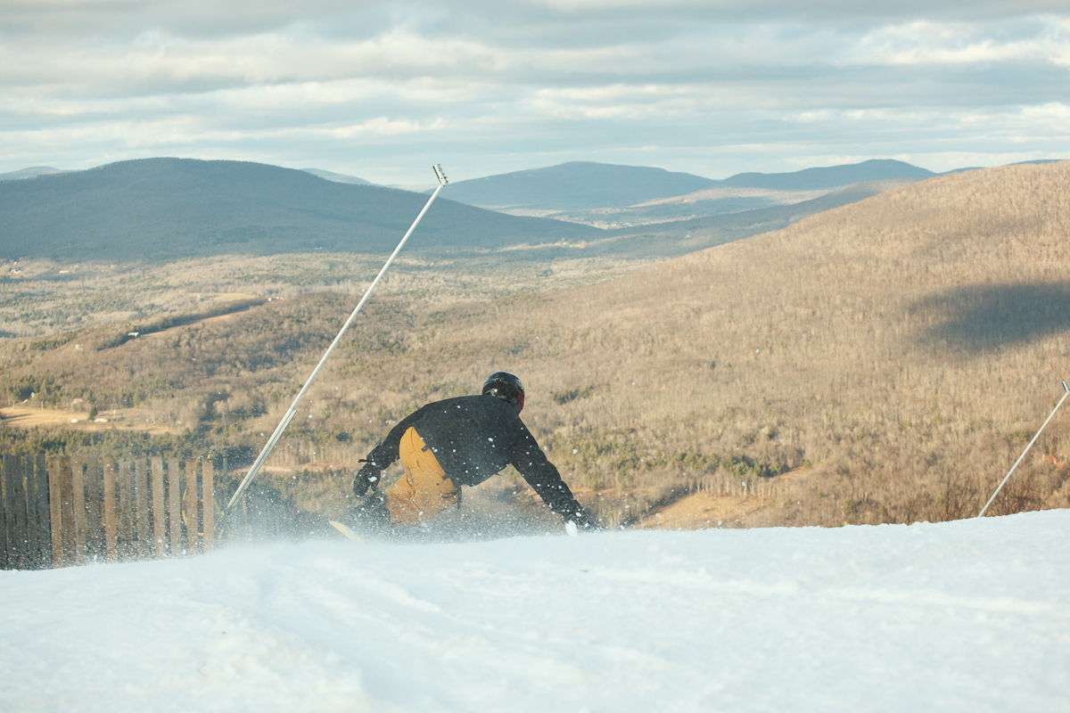 Spring skiing at Hunter in December. 