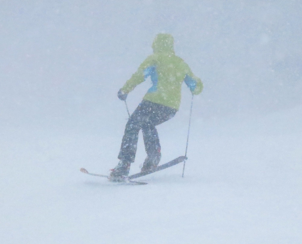 manmade and natural snow blizzard