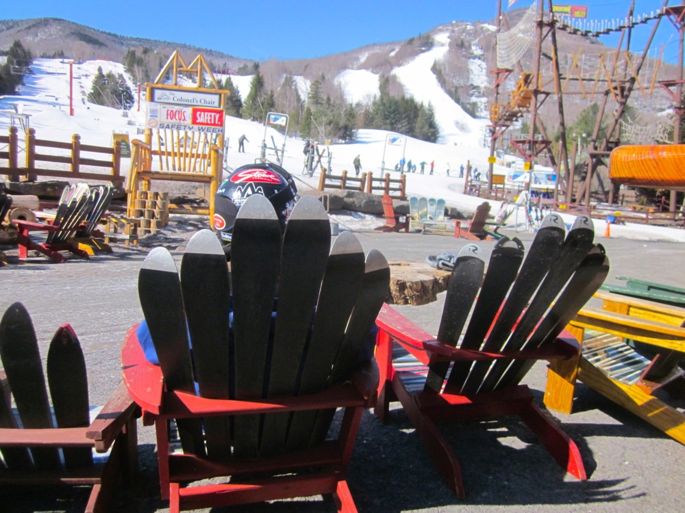 Hunter Mountain spring deck scene