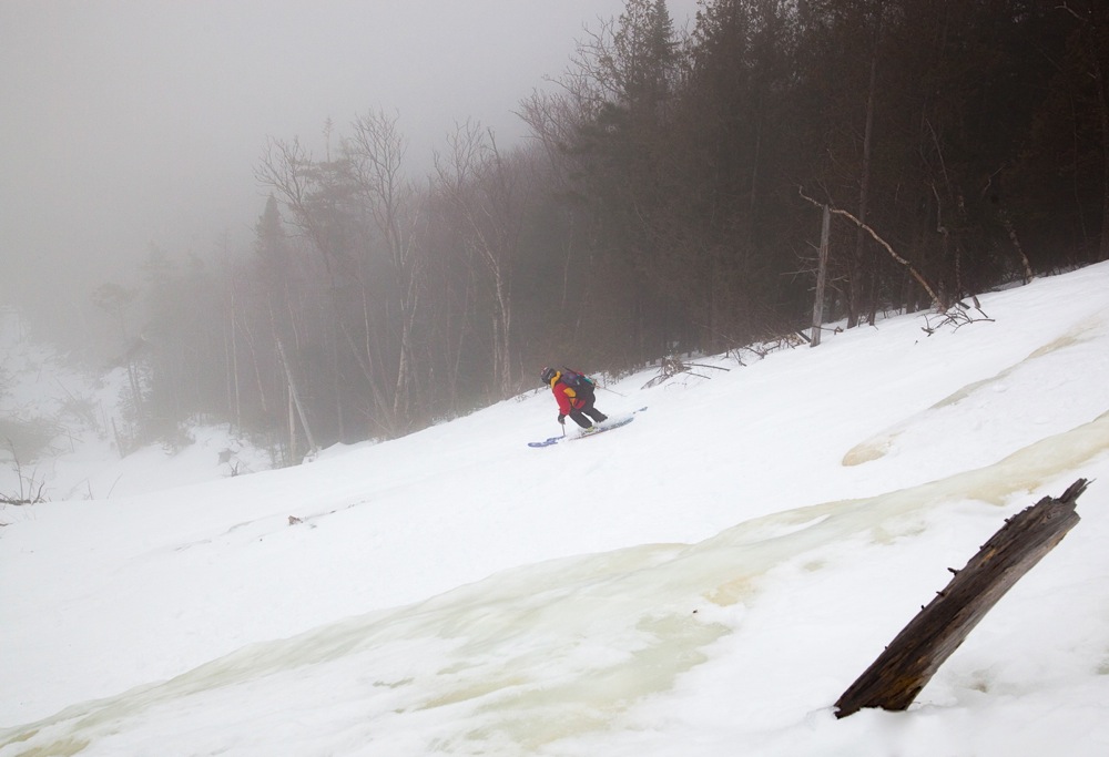 Skiing the Wright Peak Slides