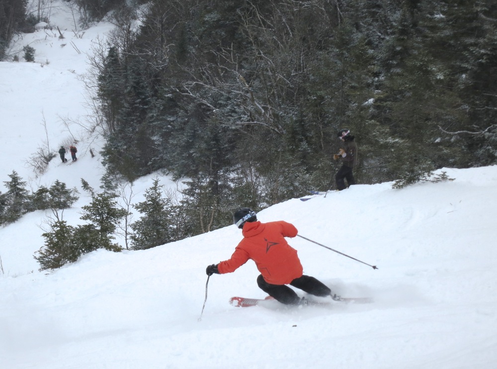 Steep Slide Skiing