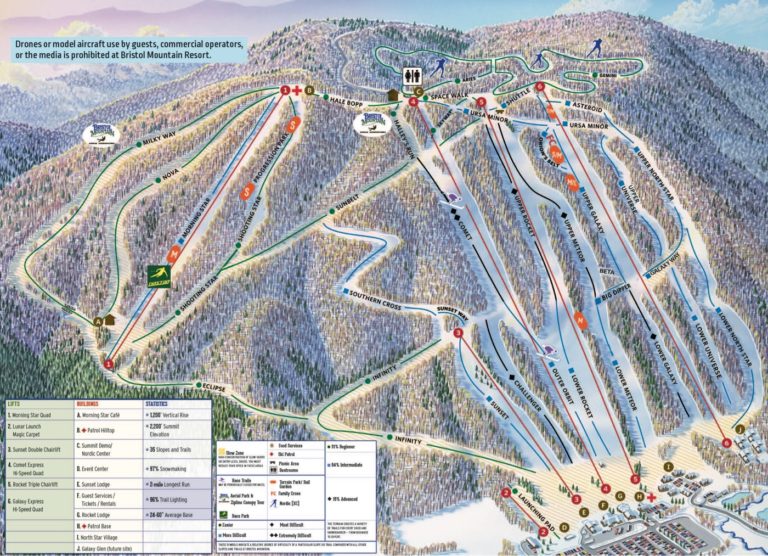 Bristol Mountain Trail Map, Vertical, Stats, Profile • NYSkiBlog Directory