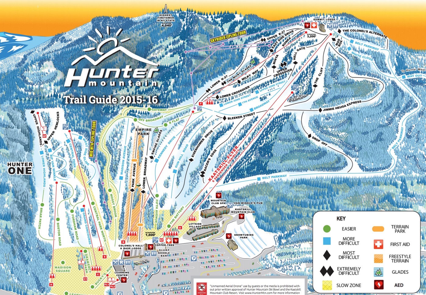 Hunter Mountain Trail Map Stats And Profile NY Ski Directory   Hunter Mountain Trail Map 