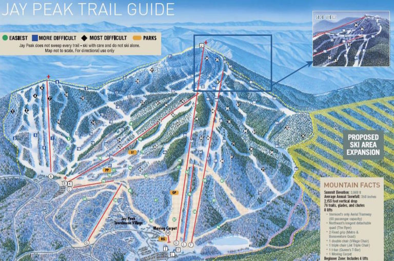 Jay Peak Trail Map, Stats and Profile | NY Ski Directory