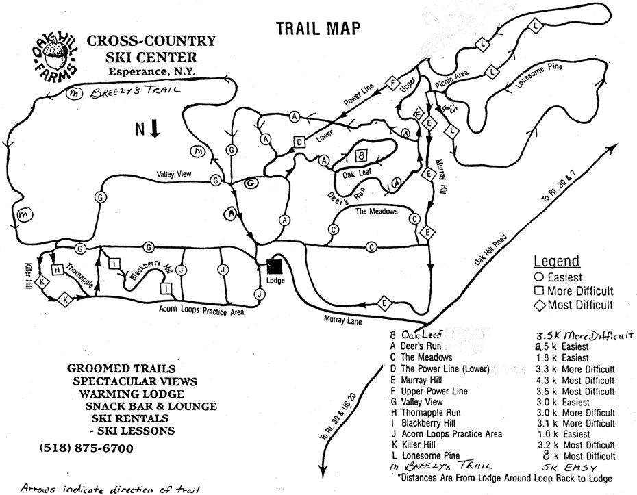 Oak Hill Trail Map Oak Hill Farms Cross Country Trail Map, Stats, Profile • Nyskiblog Directory