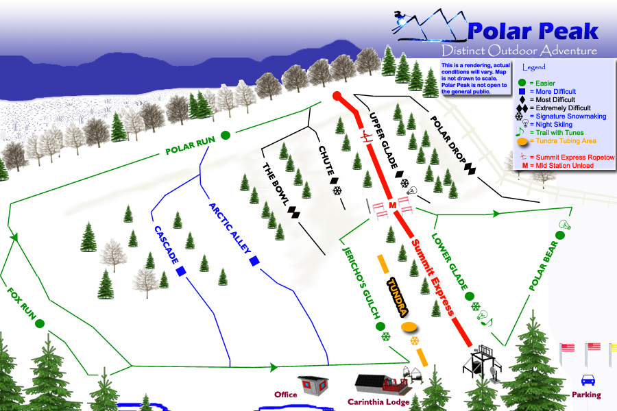 Polar Peak trail map