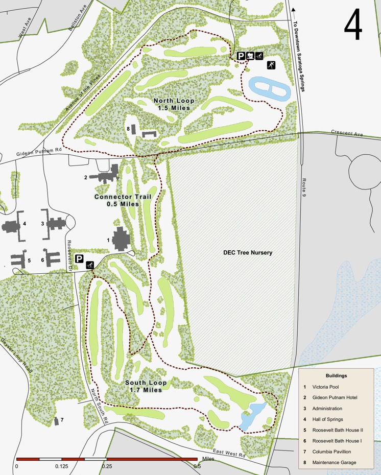 saratoga state park map Saratoga Spa State Park Ski Trail Map Stats And Profile Ny Ski