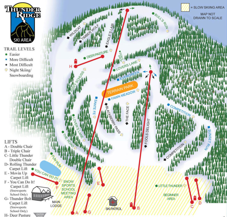 Thunder Ridge Trail Map, Vertical, Stats, Profile • NYSkiBlog Directory