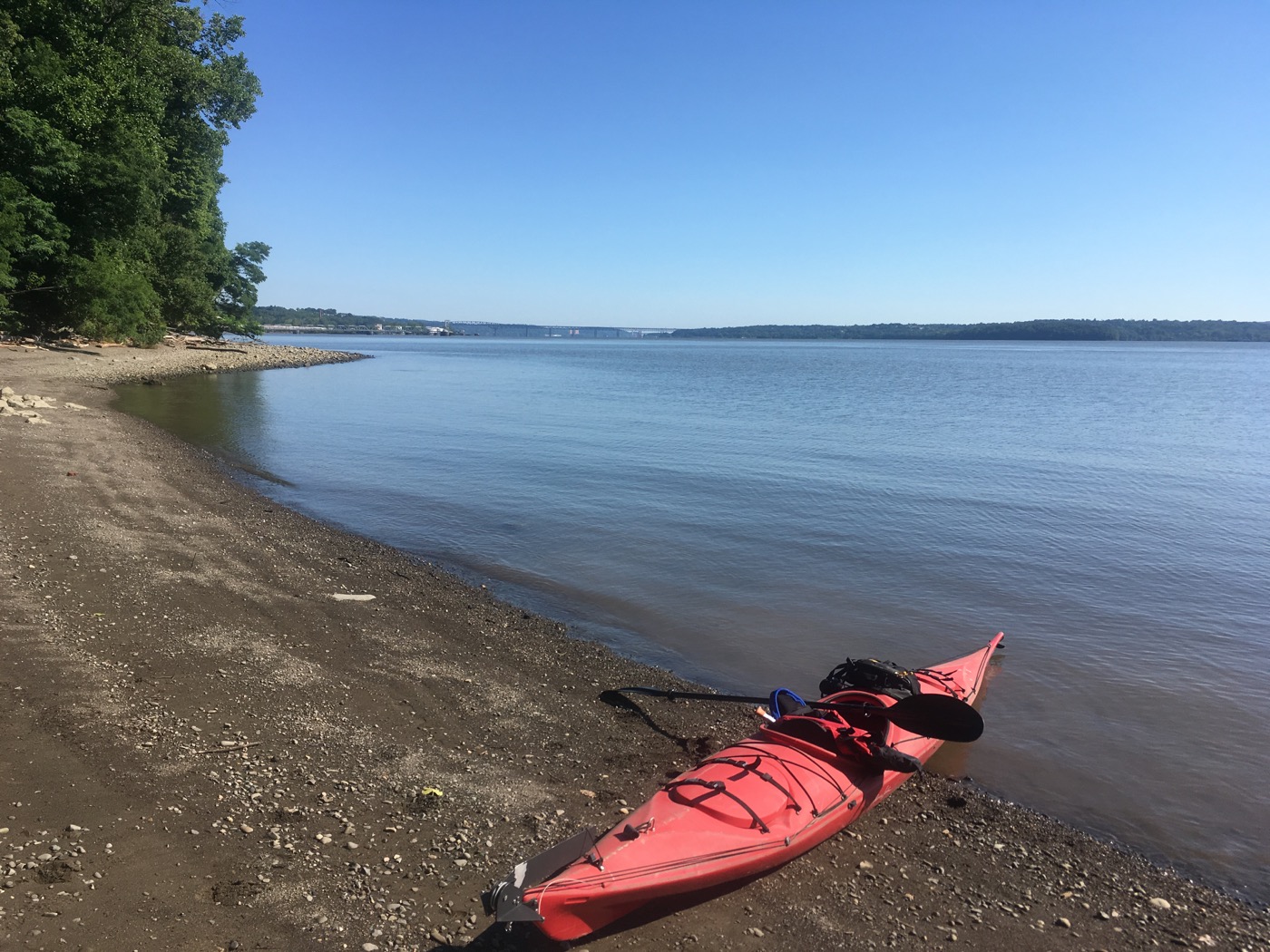 kayak on shore