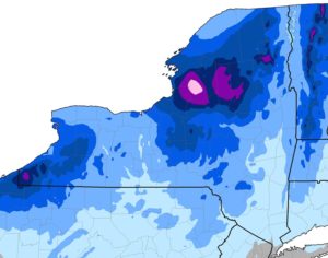 New York State Annual Snowfall Map | NY Ski Directory