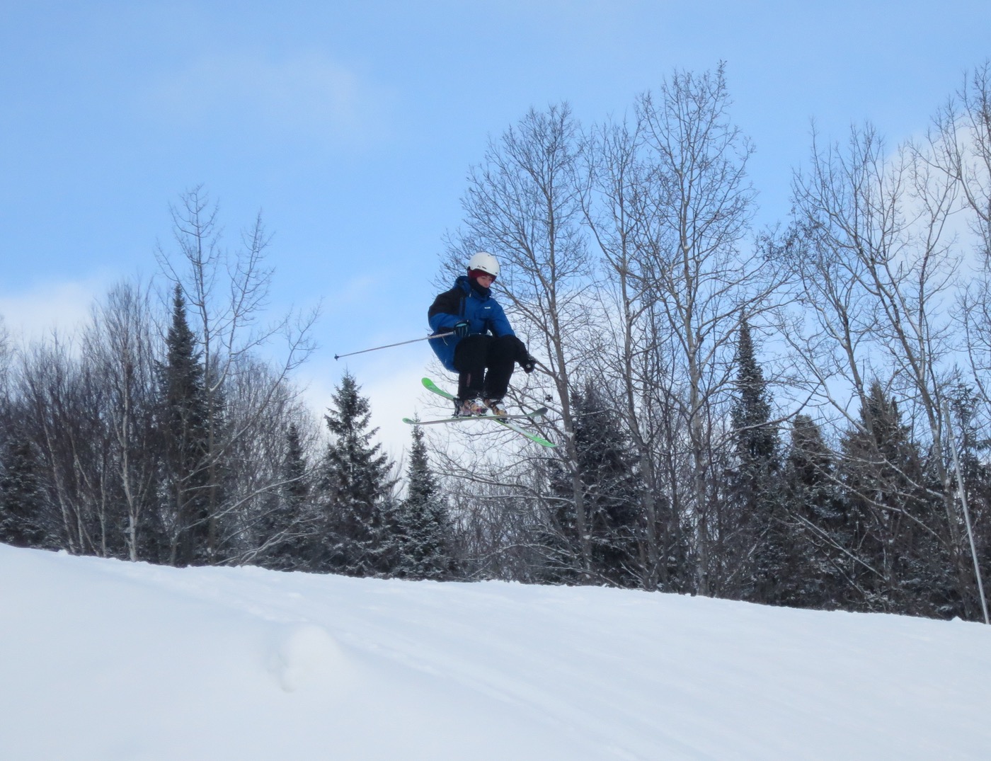 getting air at belle neige