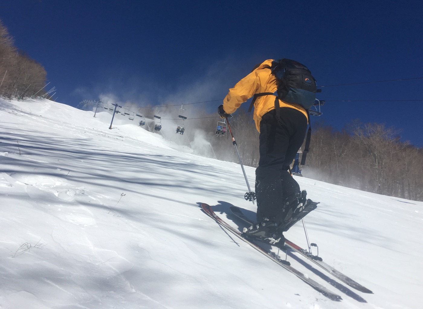 uphill skiing