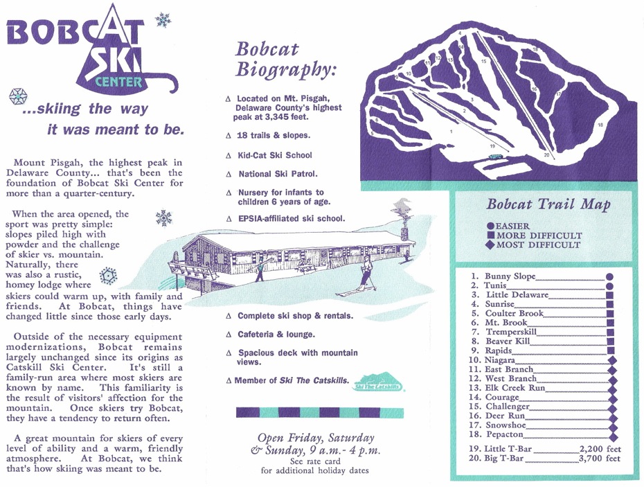 bobcat ski center brochure