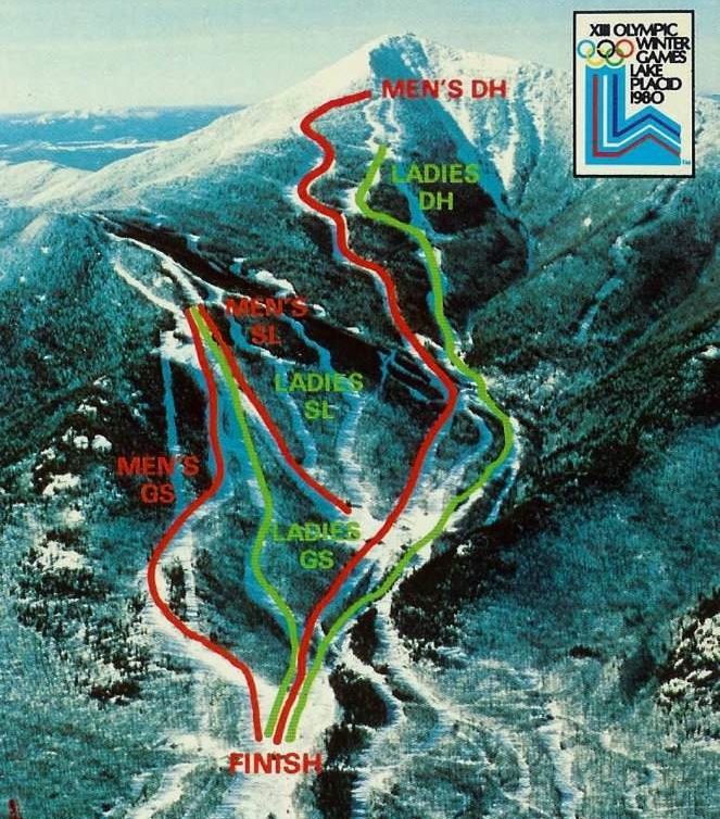 Whiteface Ski Trail Map Whiteface Olympic Ski Courses (1980) • Nyskiblog