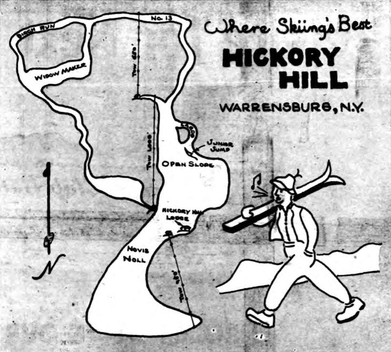 Hickory Hill trail map 1949