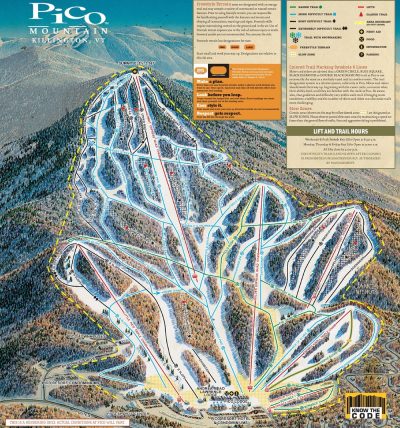 Pico Mountain Trail Map, Vertical, Stats, Profile • NYSkiBlog Directory