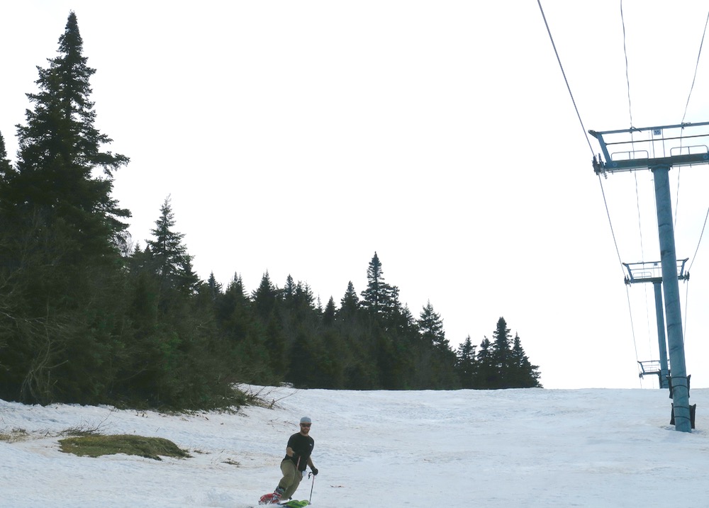 skiing a closed trail