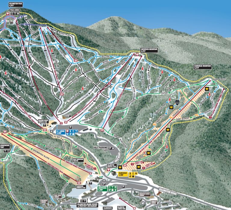 Killington Trail Map, Vertical Drop, Stats and Profile • NYSkiBlog ...