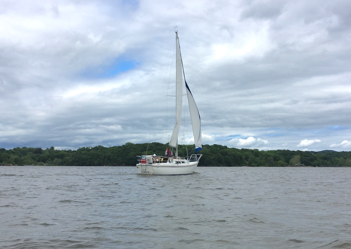 sailing in the Hudson River