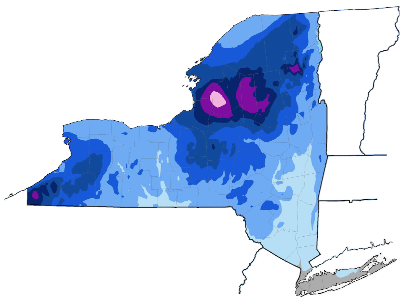 Snow Map Shows States Where Snow Depth Will Be Highest