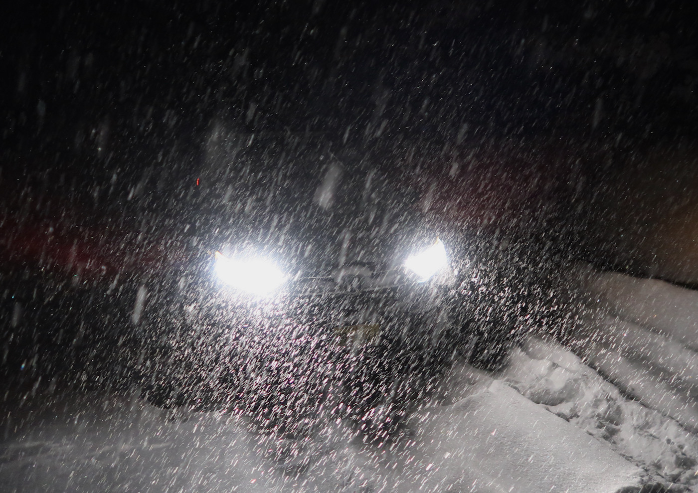 CRV in a snowstorm