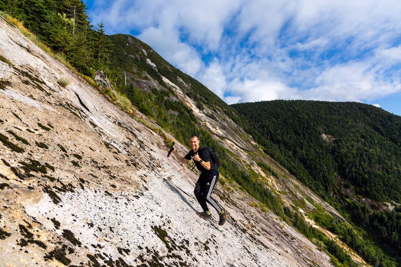Slide climber on East Face